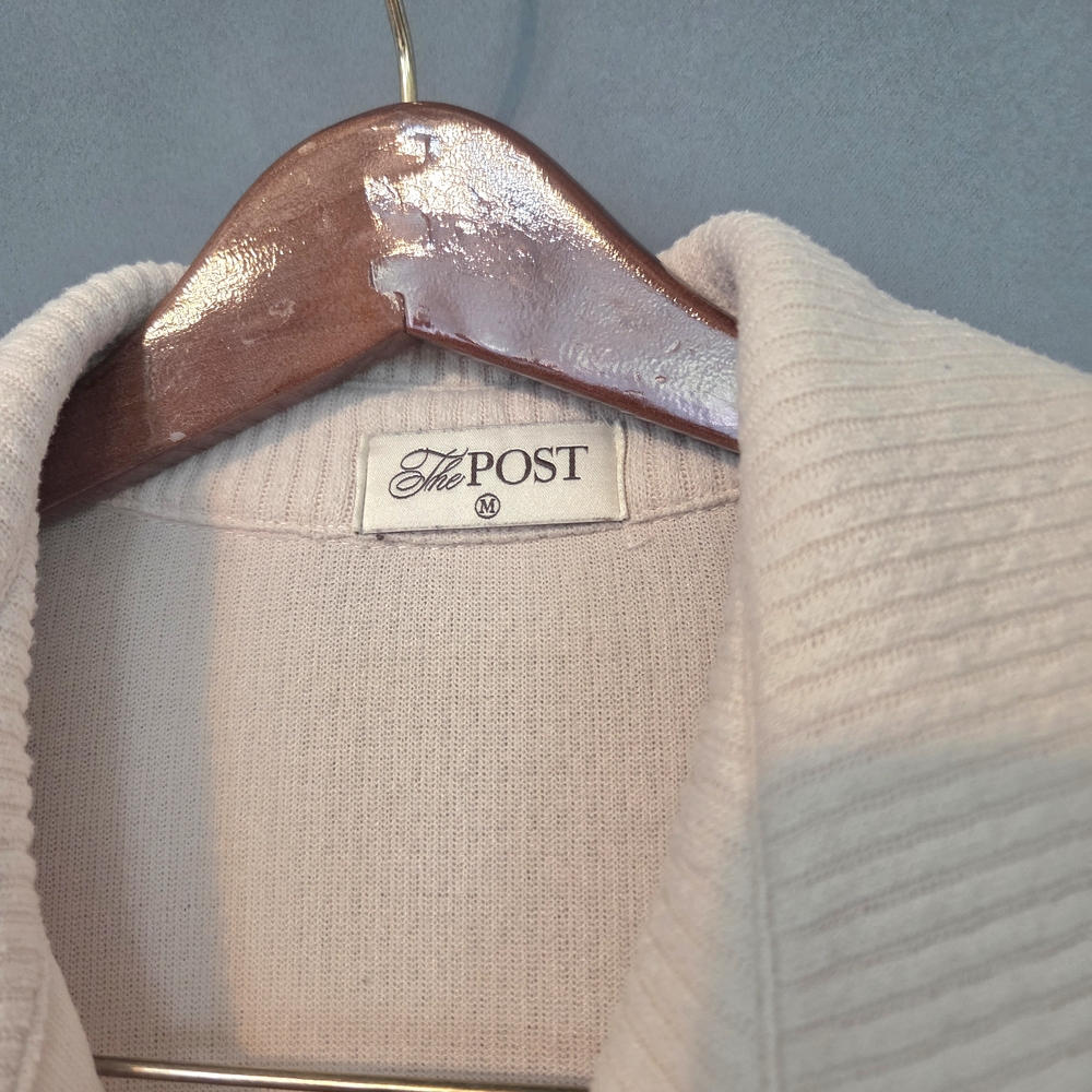 The POST Cream Ribbed Button-Up Shacket - Picture 2 of 5